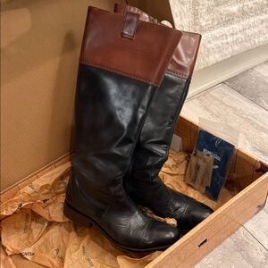 Charlie 1 Horse Black and Brown Leather Boots